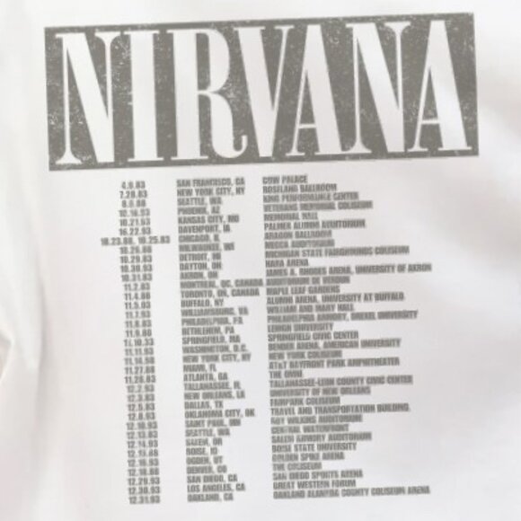 Vintage 90s Nirvana Angel Tour Concert Shirt, Graphic Nirvana Band Sweatshirt - Picture 3 of 4